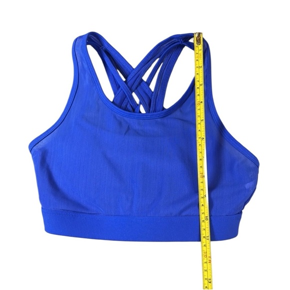 Fabletics Colbalt Blue, Mesh, Strappy Razer Back Sports Bra XXS - Picture 6 of 6